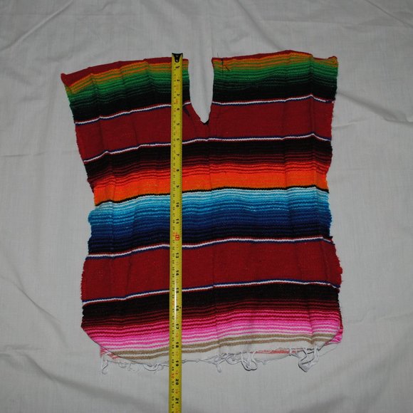 Child Size Mexican Serape Poncho - Picture 5 of 8